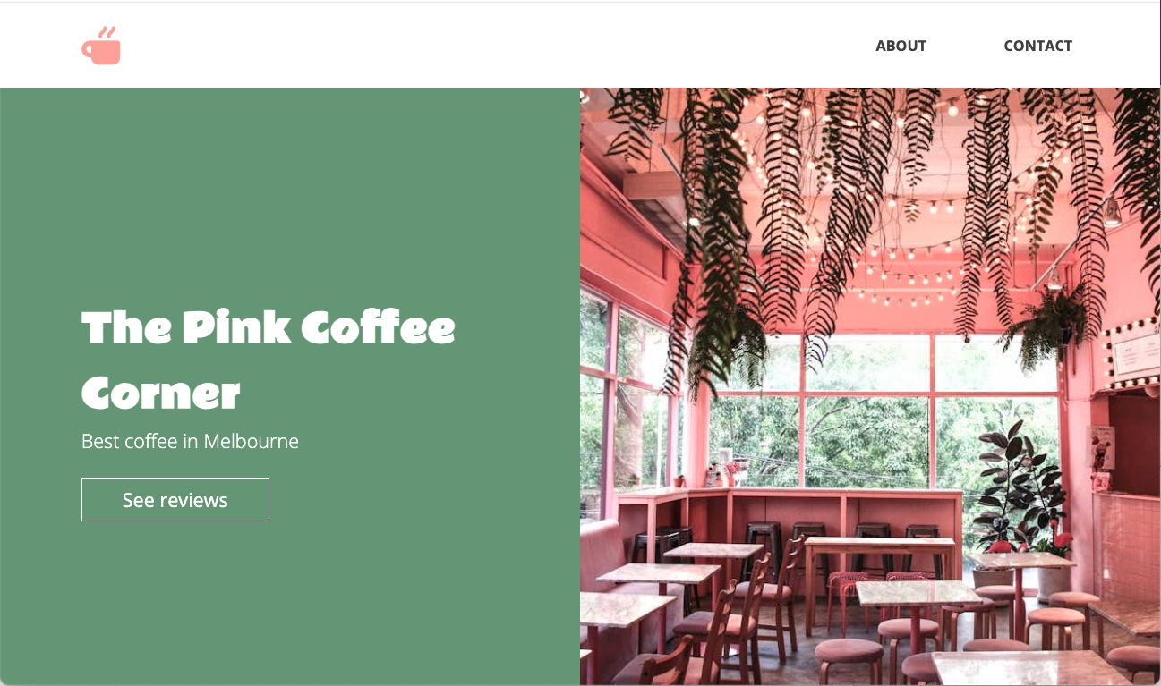 Coffe Corner website